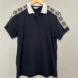 Signature Logo Black Polo Shirt